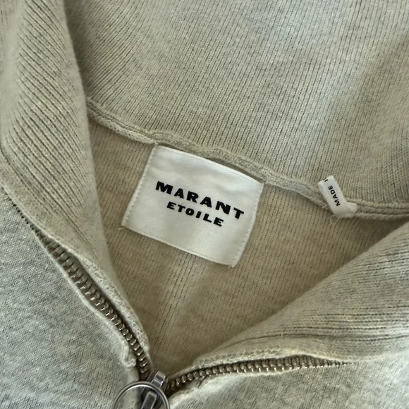 Isabel Marant Étoile Cream Zip-Up Sweater - Picture 5 of 8